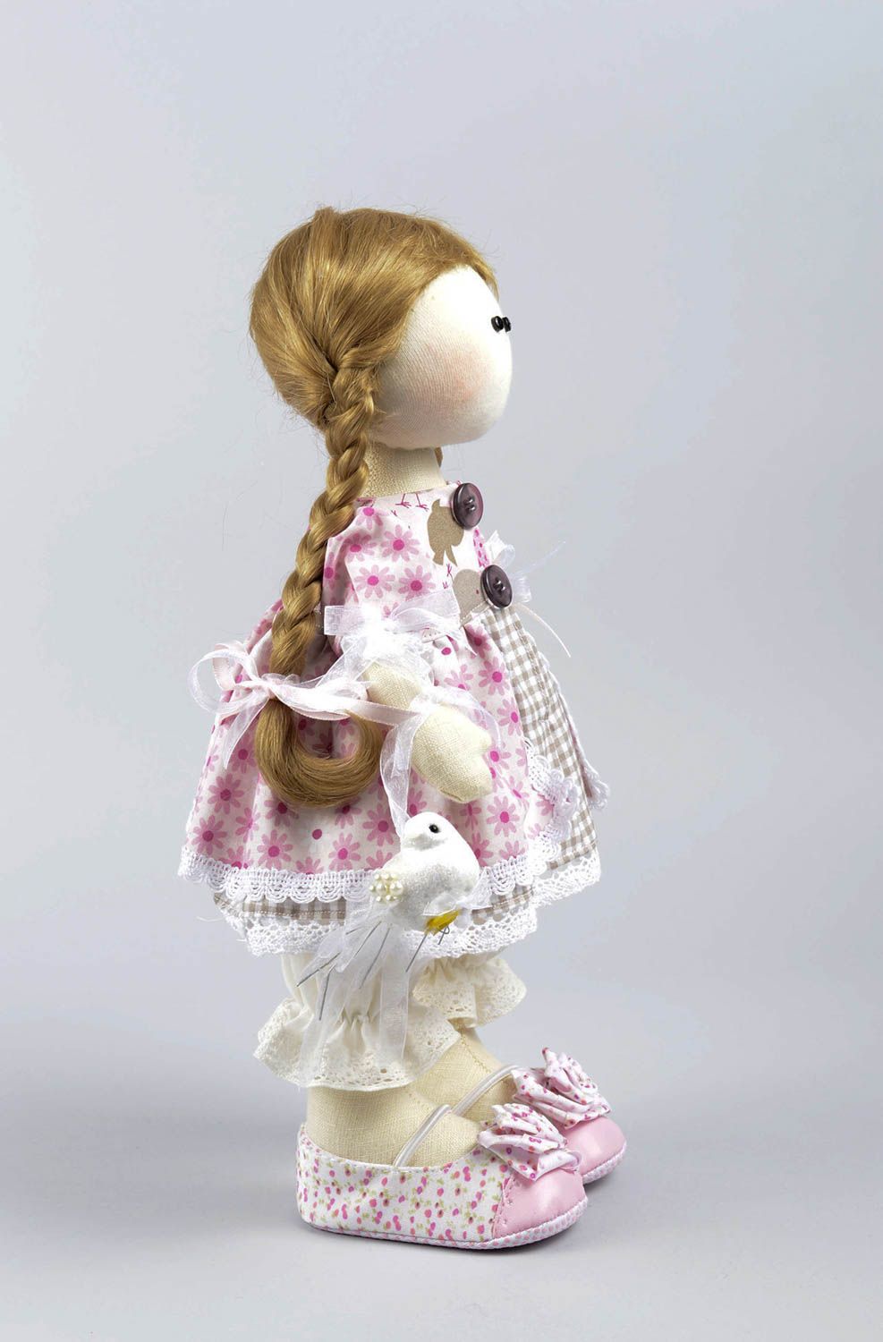 Peluche artesanal muñeca de trapo hecha a mano decoración de dormitorio foto 2