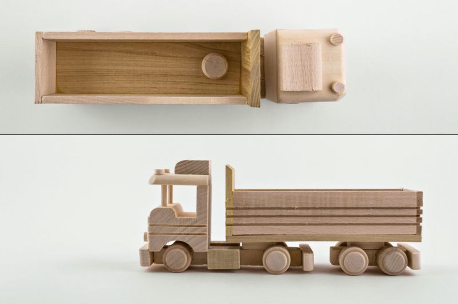 Camion giocattolo fatto a mano Giocattolo di legno Semilavorato da decorare
 foto 2