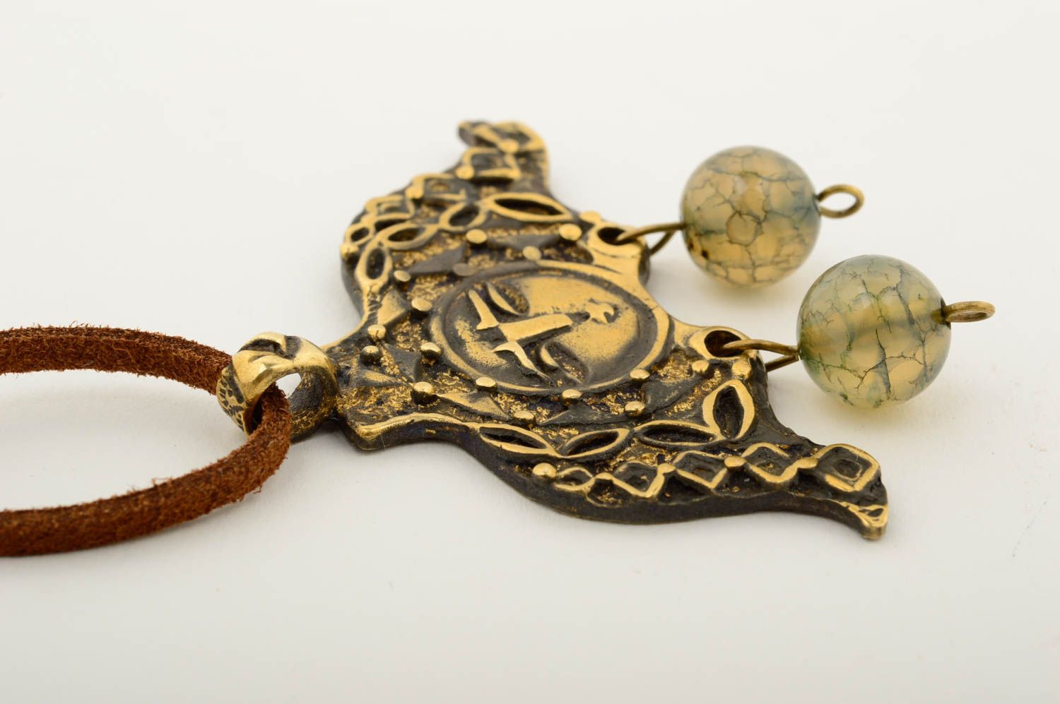 Handmade metal pendant unusual beautiful accessory stylish cute pendant photo 4