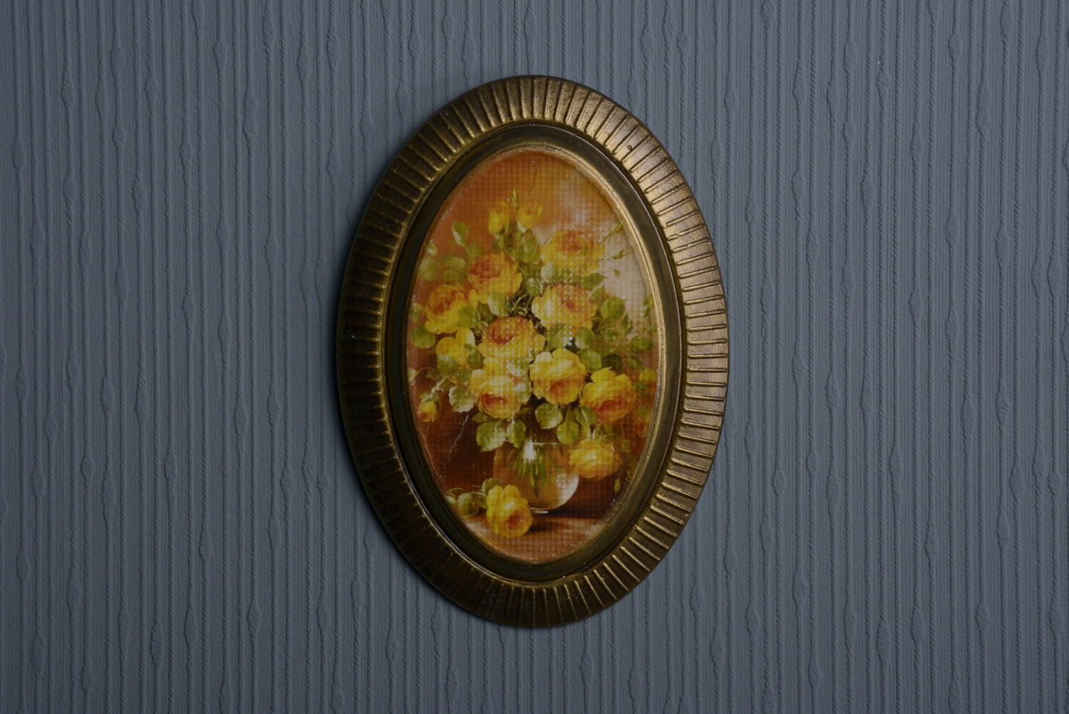 Panneau décoratif mural en plâtre Bouquet jaune photo 1