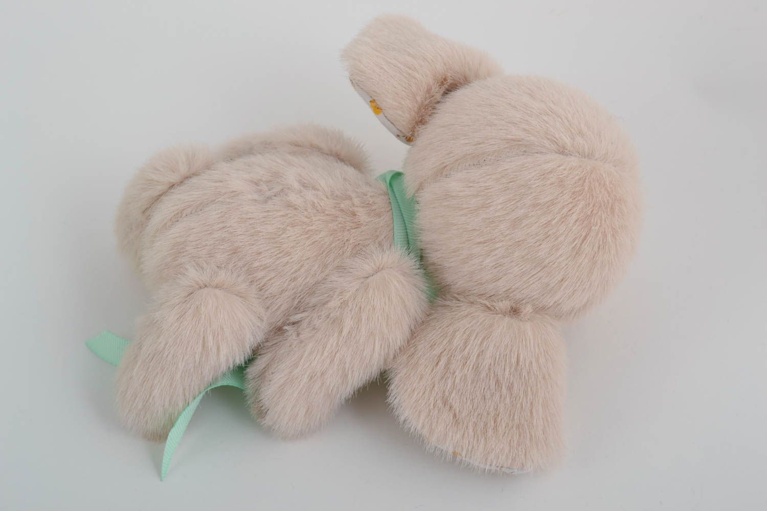 Jouet enfant fait main Peluche éléphant Cadeau original en fourrure artificielle photo 3