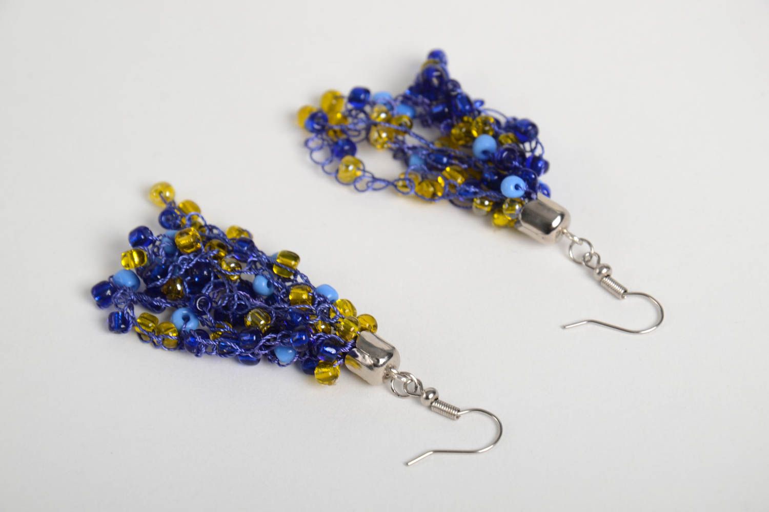 Unusual handmade beaded earrings long woven earrings fashion tips gift ideas photo 3