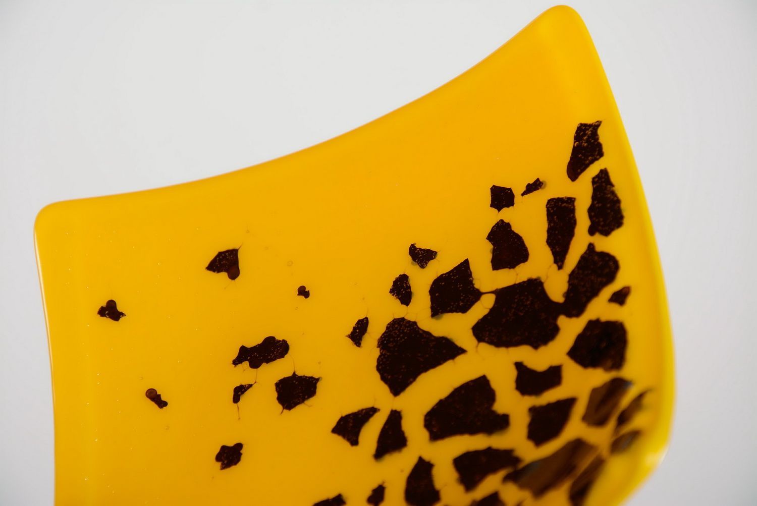 Glasteller in gelb Giraffe  foto 5