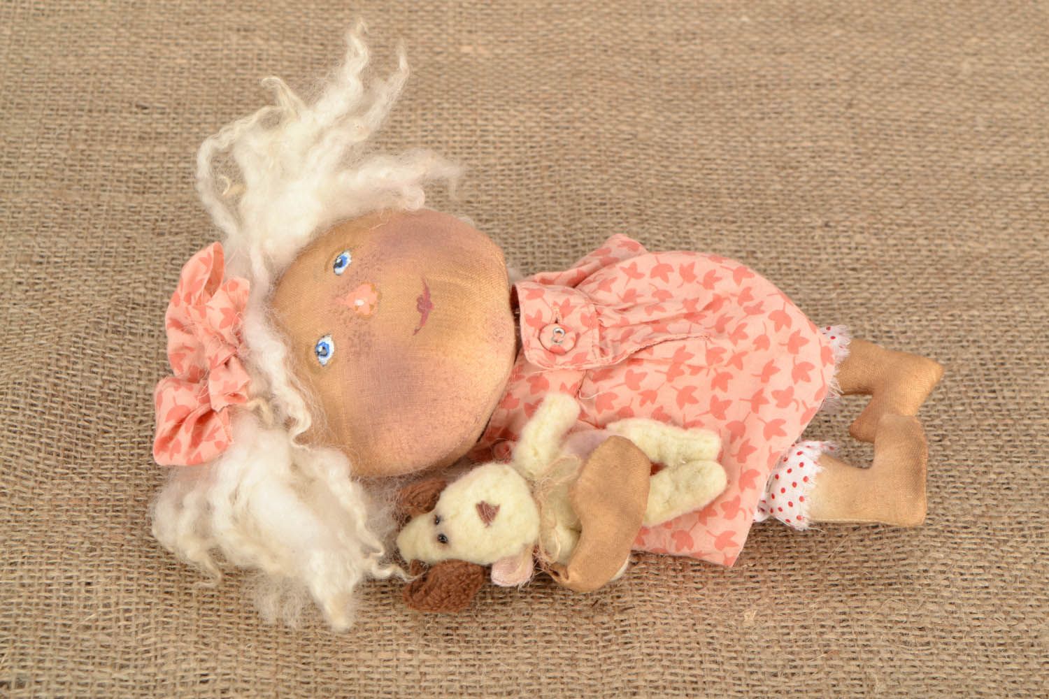 Soft doll with a dog photo 1