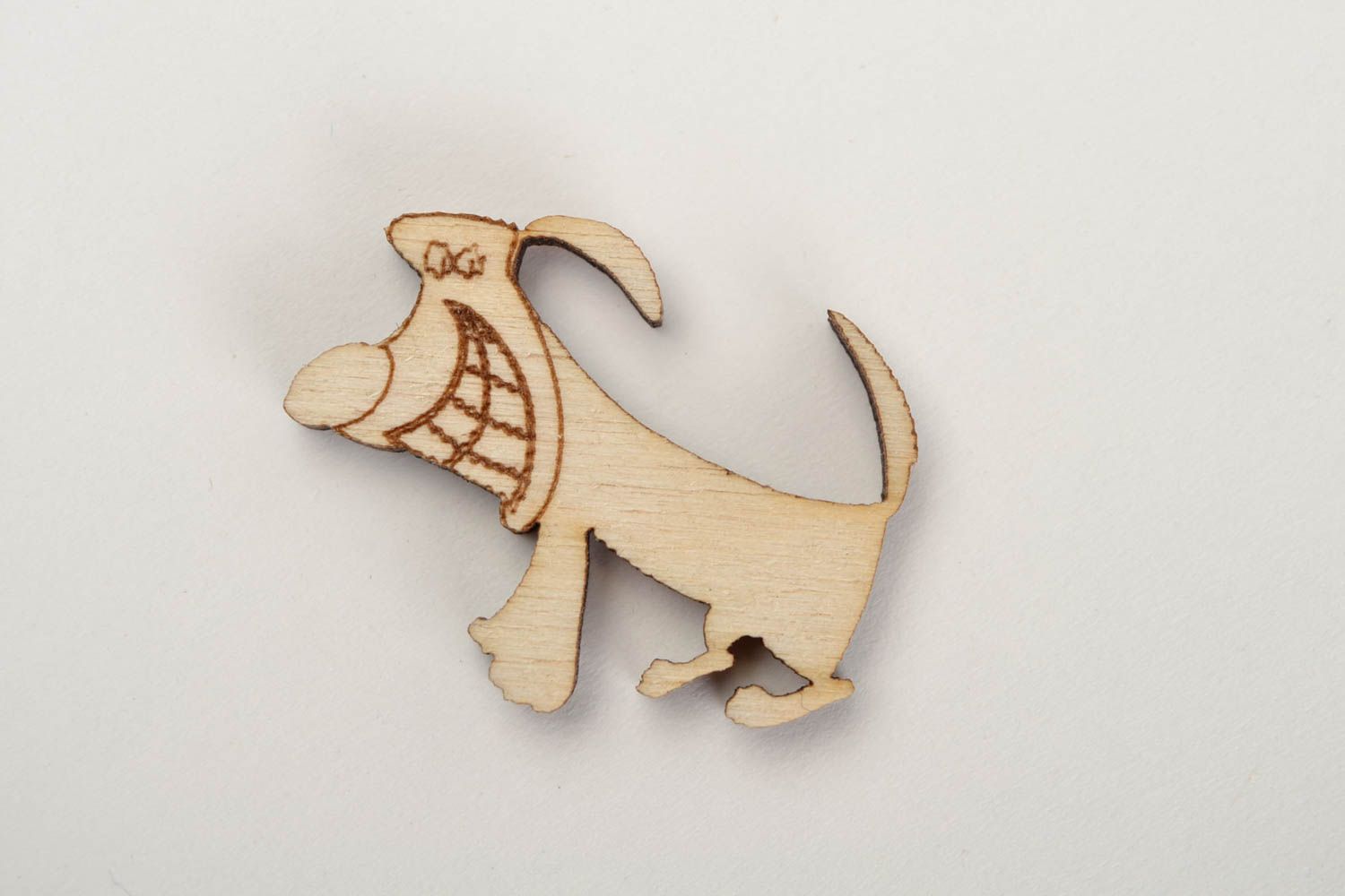 Handmade Holz Rohling Scrapbooking Material Holzartikel zum Bemalen Hund foto 3