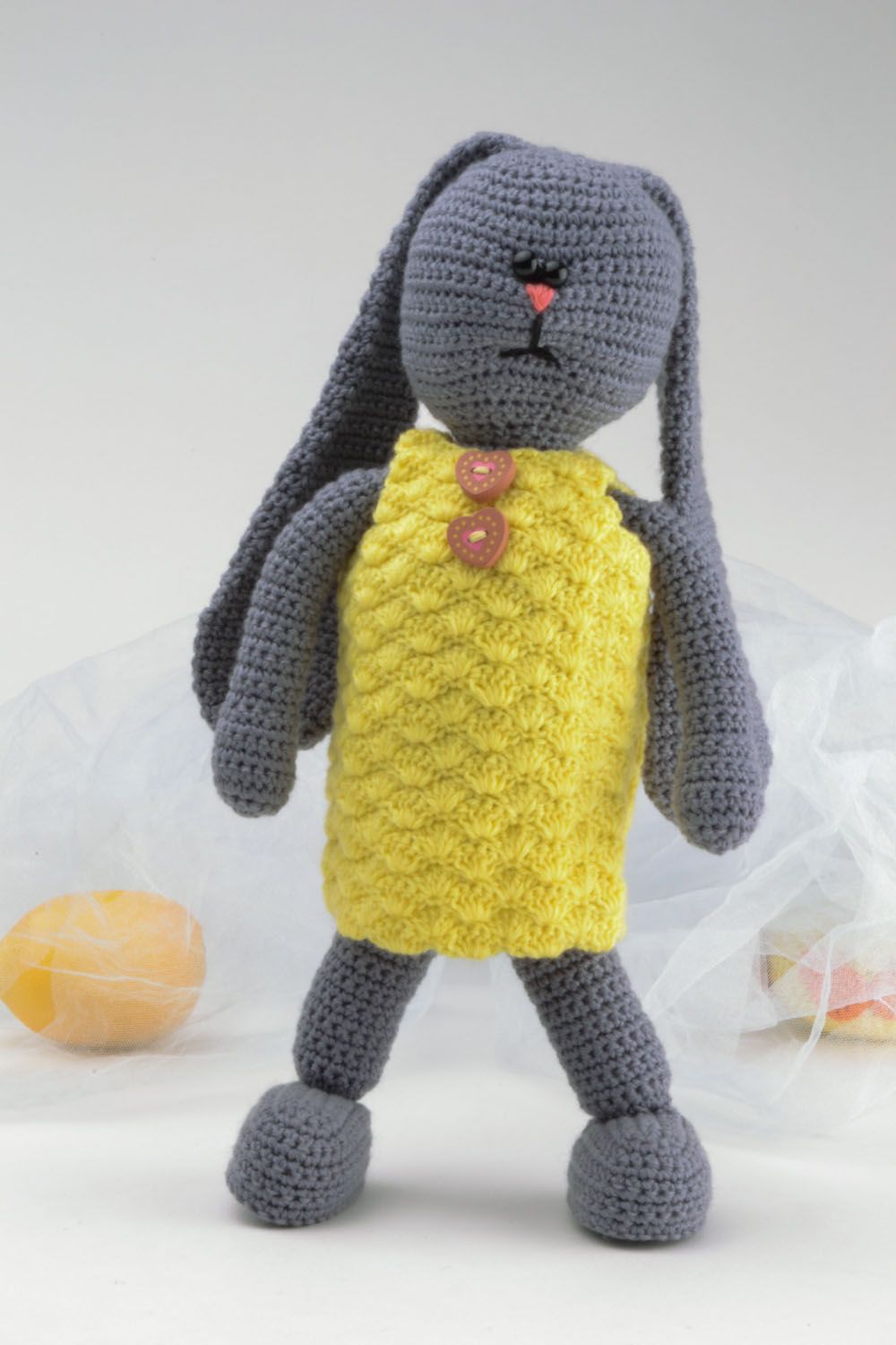 Brinquedo tricotado com gancho Coelho foto 1