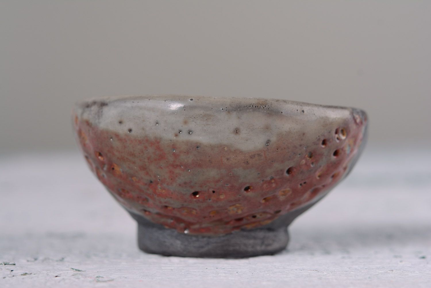 Beautiful unusual small handmade clay bowl for jam photo 4