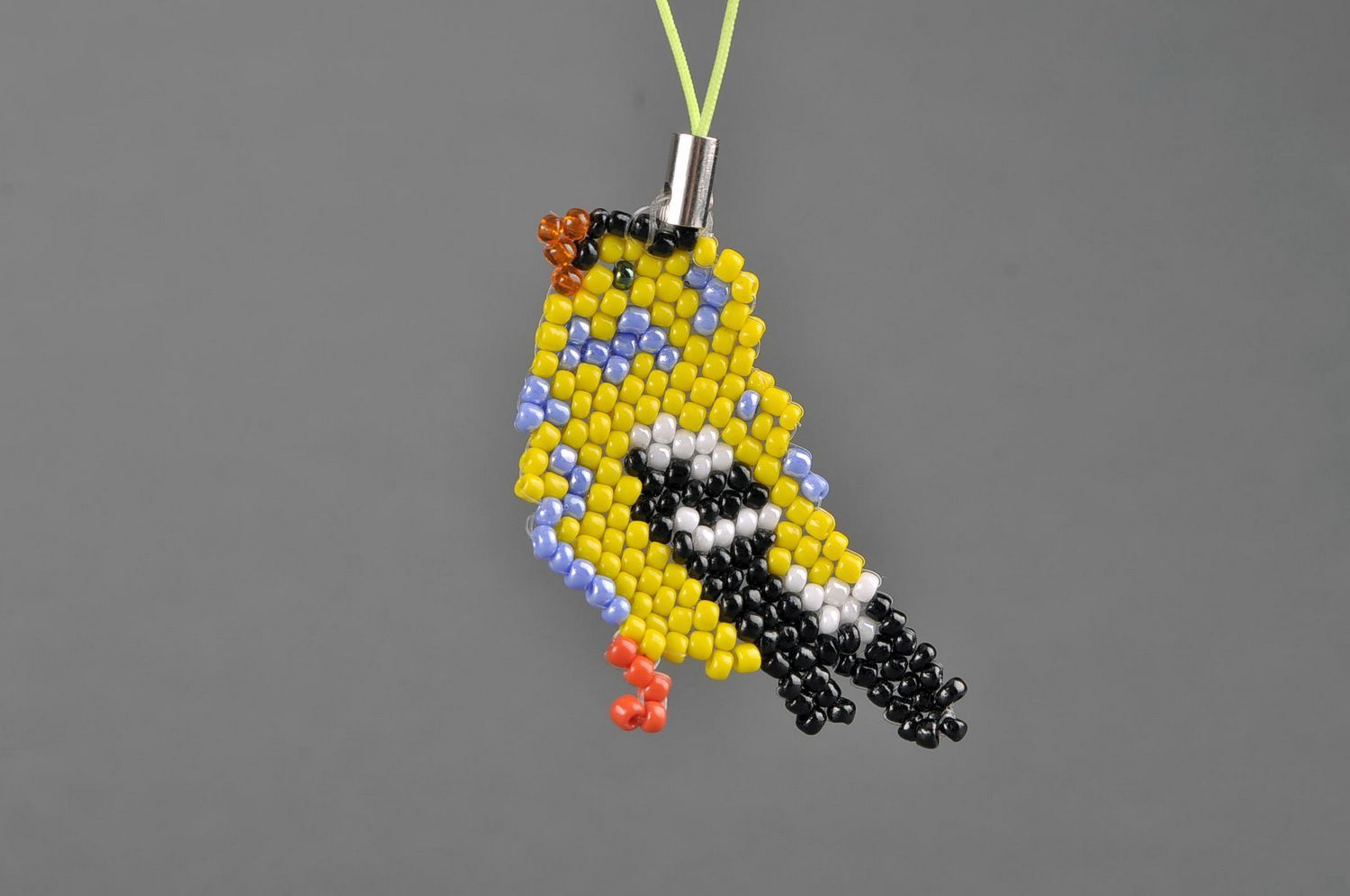 Keychain braided of beads photo 1