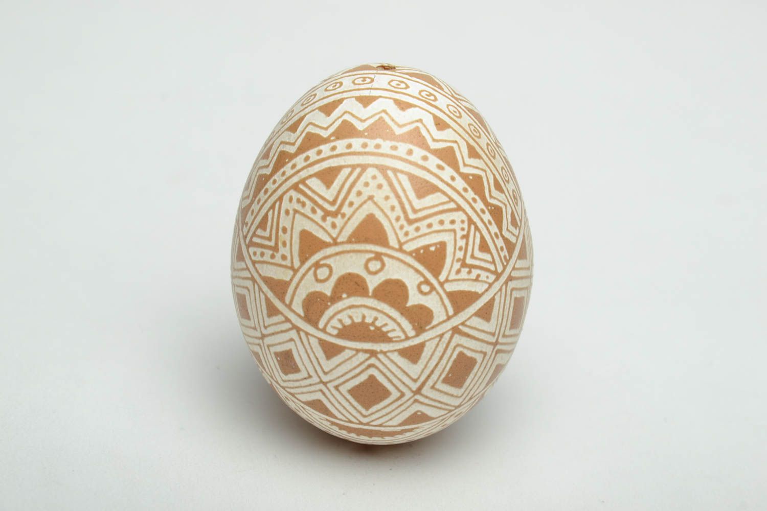 Easter egg with traditional Ukrainian symbolics made using vinegar etching technique photo 5