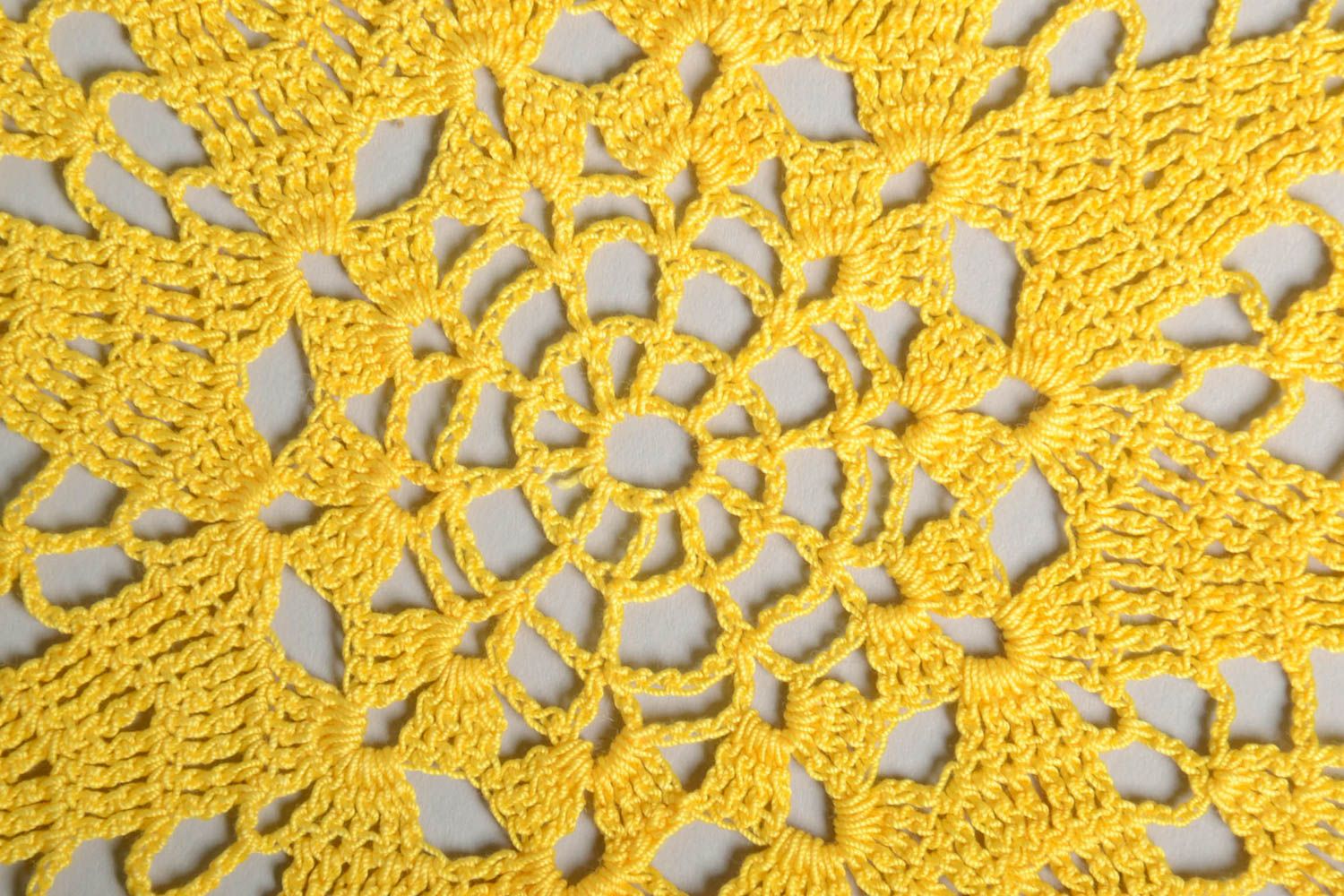 Маленькие салфетки крючком хэнд мэйд декор для дома 3 желтые салфетки крючком фото 5