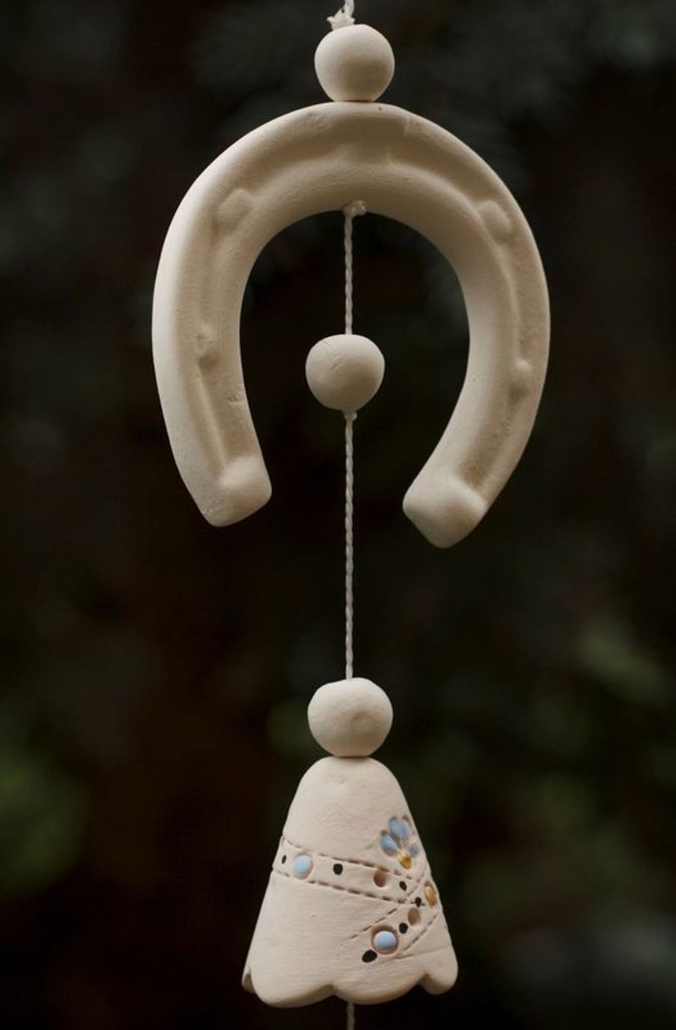 Ceramic bell with horseshoe photo 2