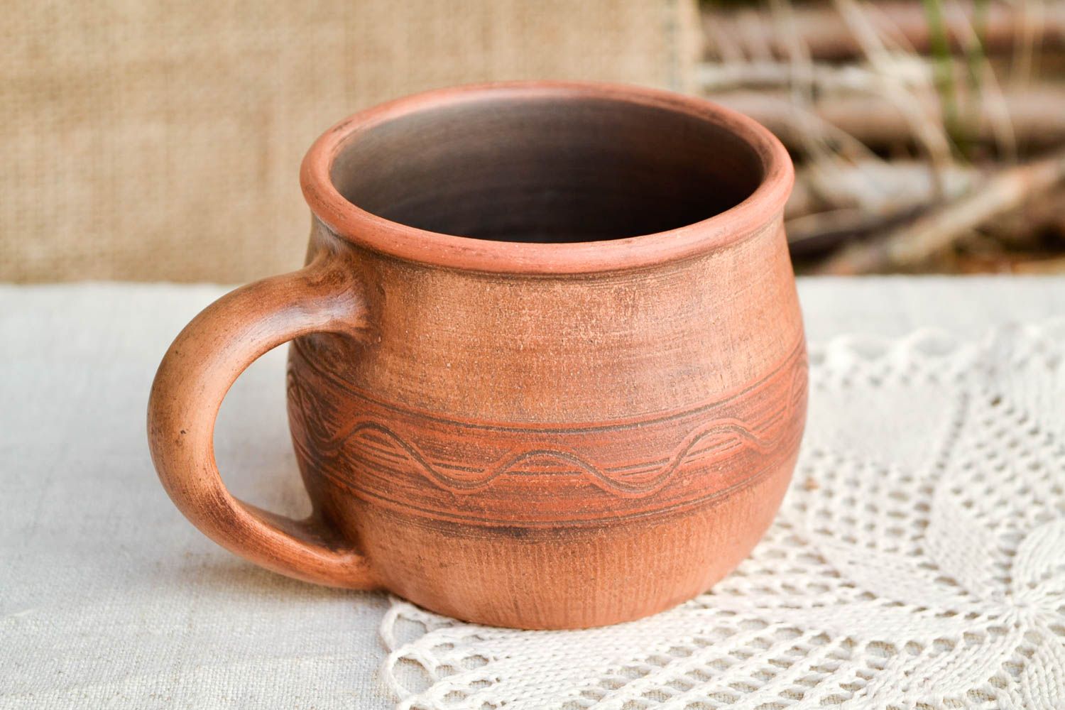 Handgemachtes Geschirr Tasse Keramik Geschenk für Frau Küchen Dekor 300 ml foto 1