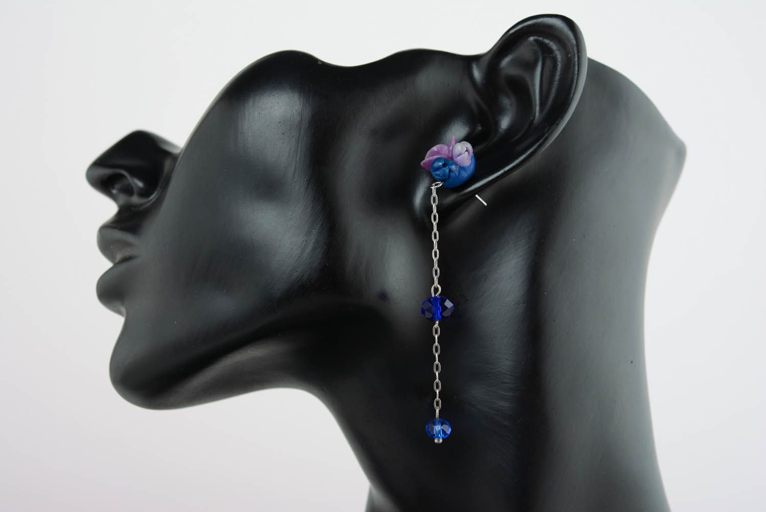 Beautiful cuff earrings Violets photo 1