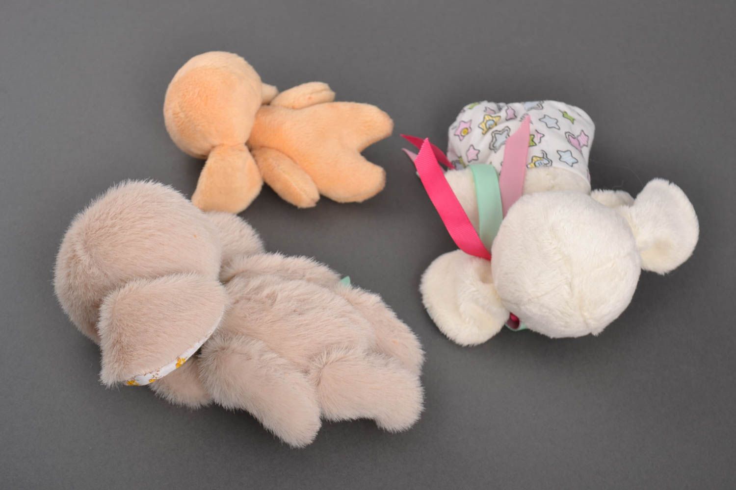 Set of 3 handmade fabric toys childrens soft toys living room designs gift ideas photo 2