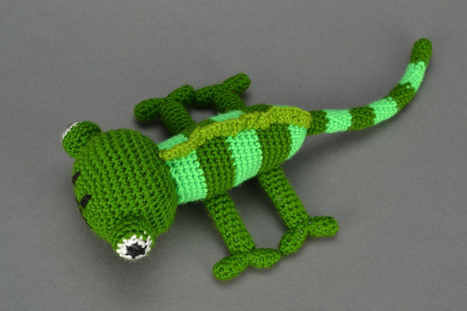 Homemade crochet toy Chameleon photo 1