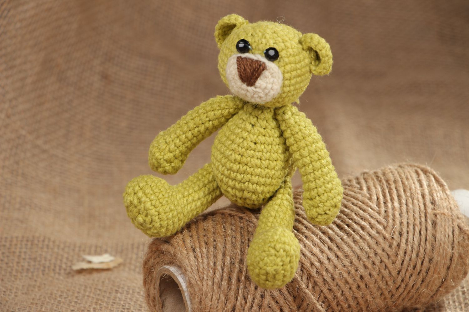 Soft crochet toy bear photo 5