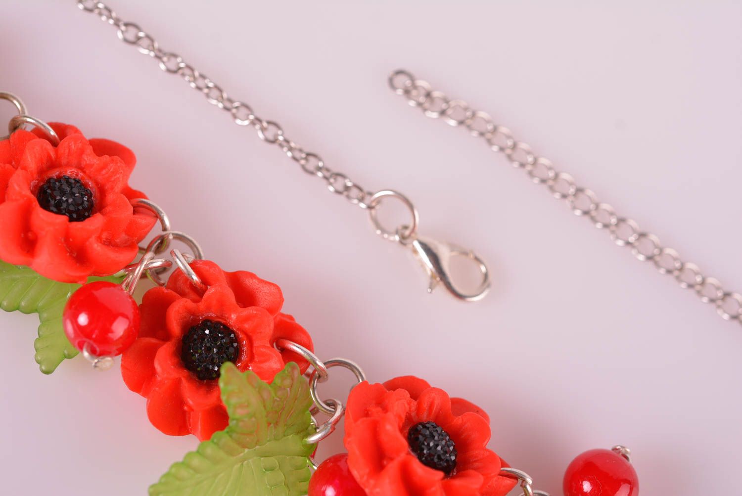 Polymer clay necklace handmade flower necklace fashion necklace women jewelry photo 5