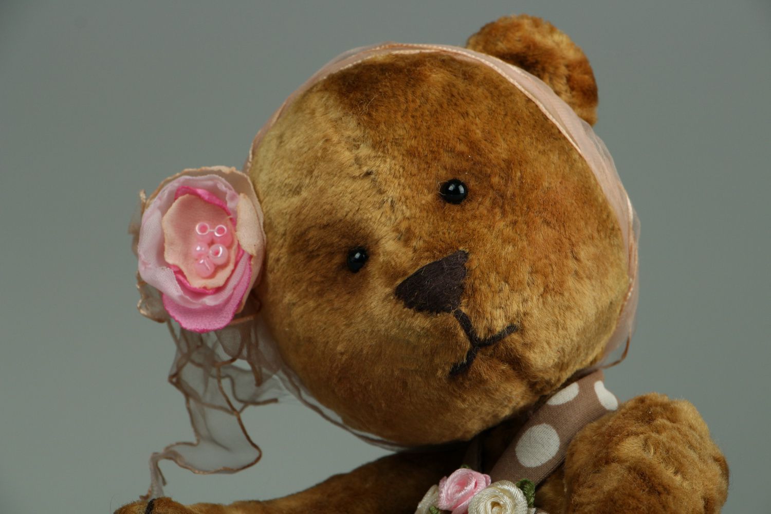 Plush bear made using Teddy technique photo 3