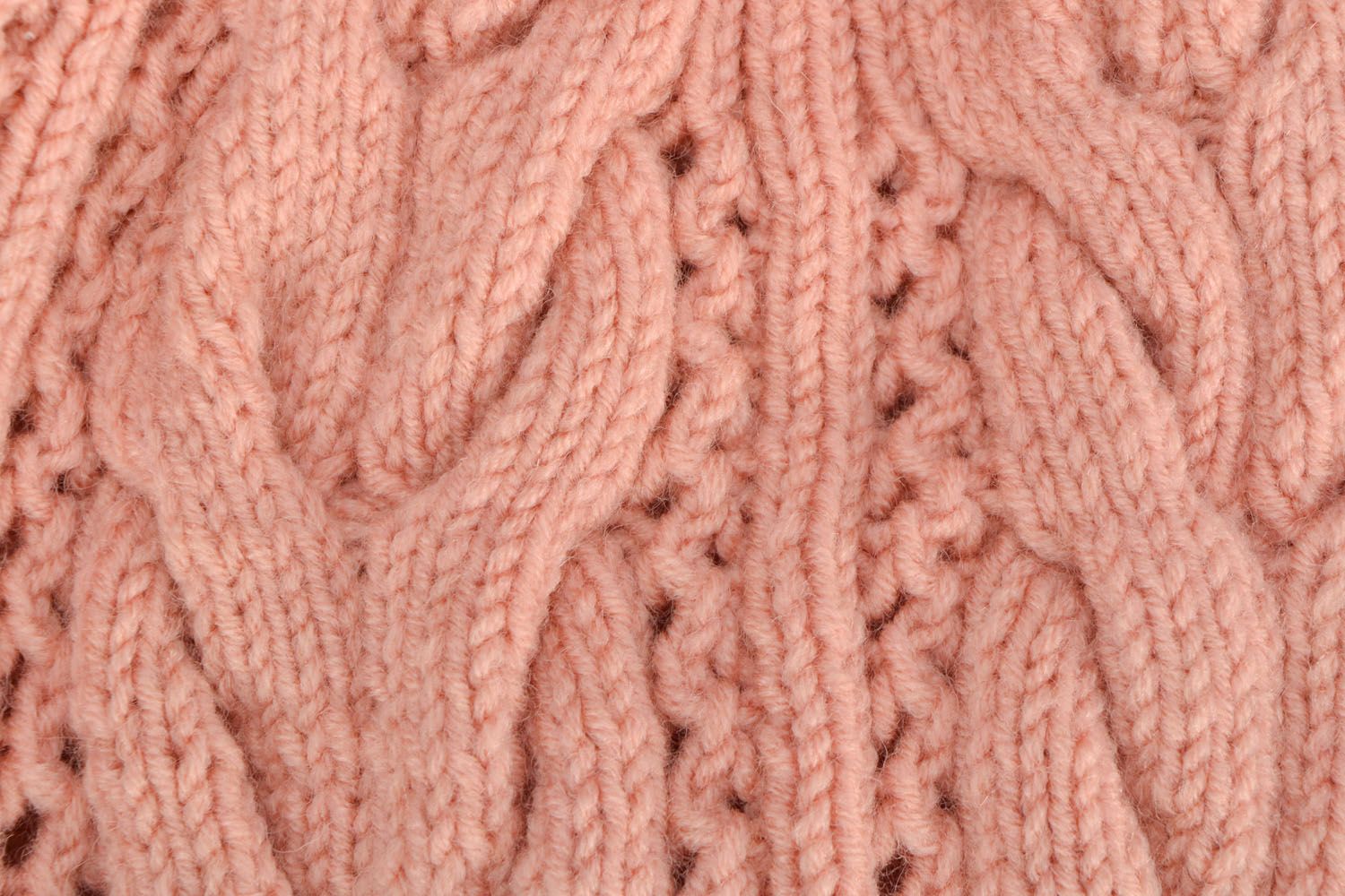 Gorro tejido rosado foto 4