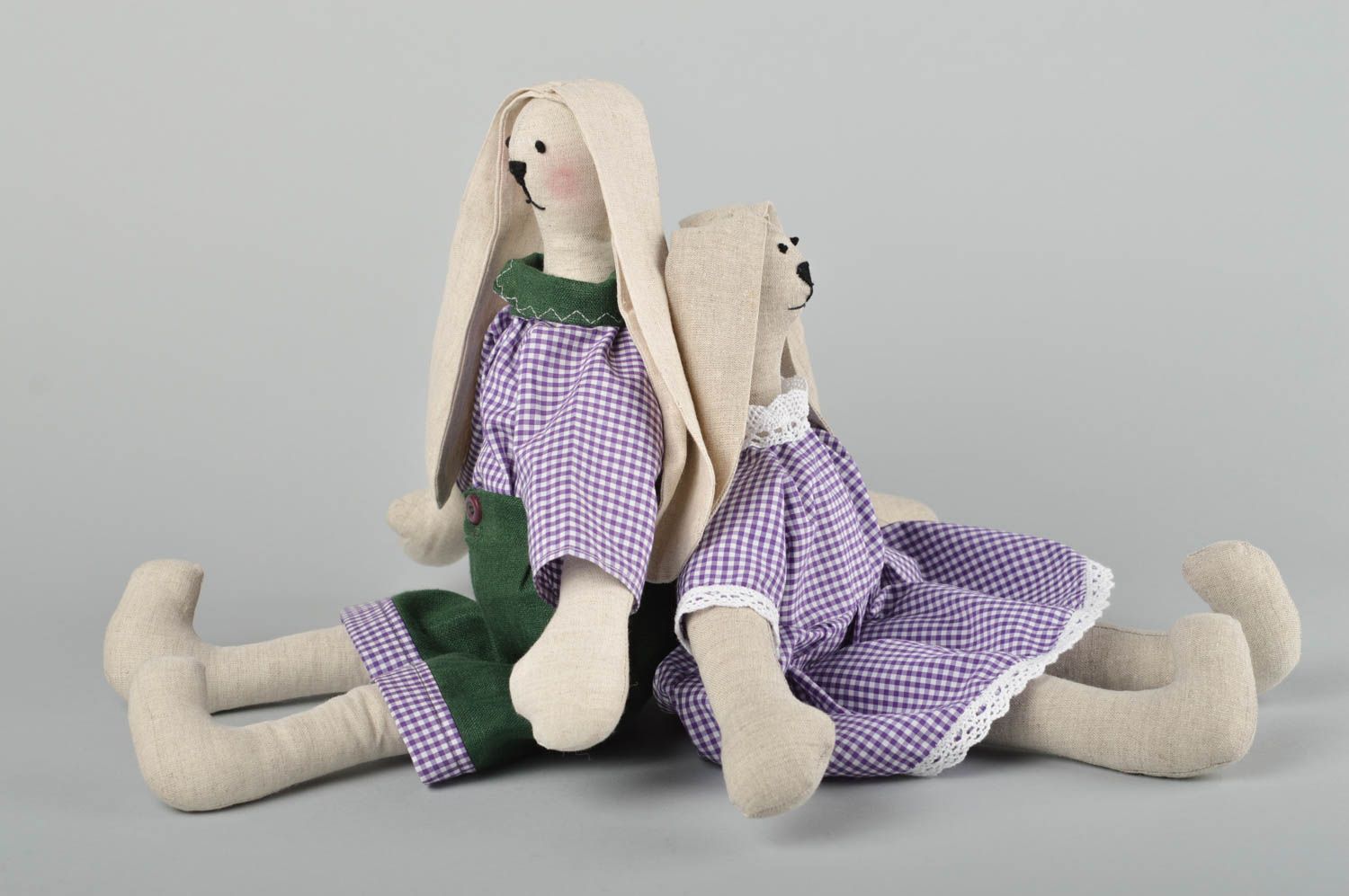 Игрушки зайцы ручной работы авторские игрушки стильные подарки для детей фото 2