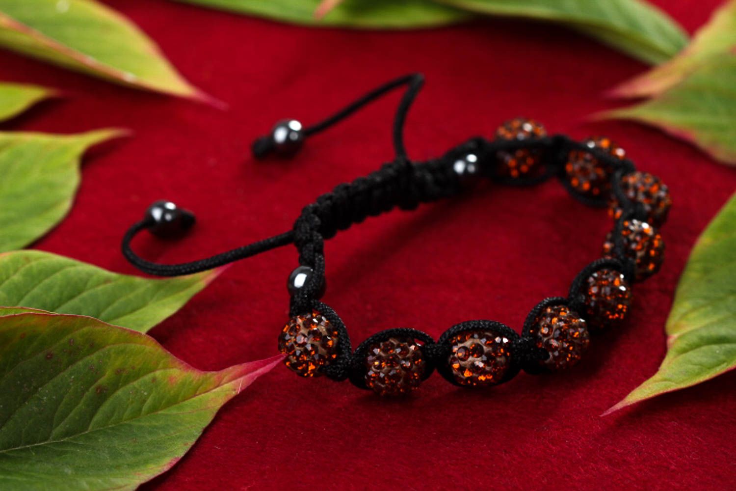 Handmade designer bracelet woven bracelet beaded bracelet woven fashion jewelry photo 1