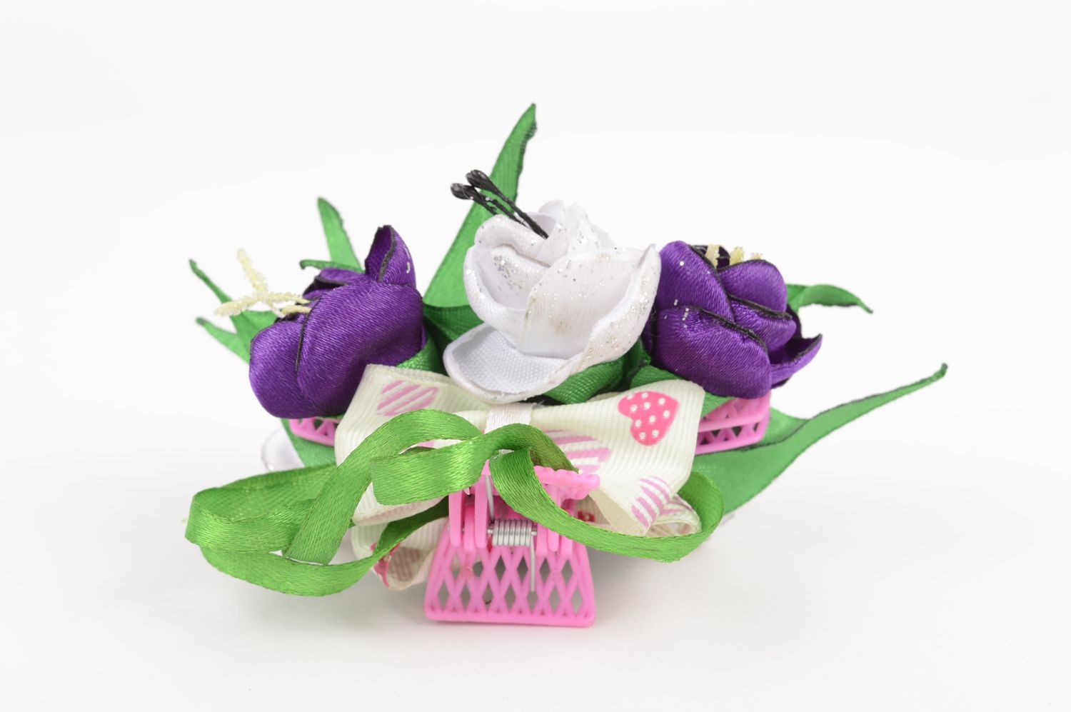 Handmade stylish flower accessory designer cute hair clip unusual hair clip photo 3