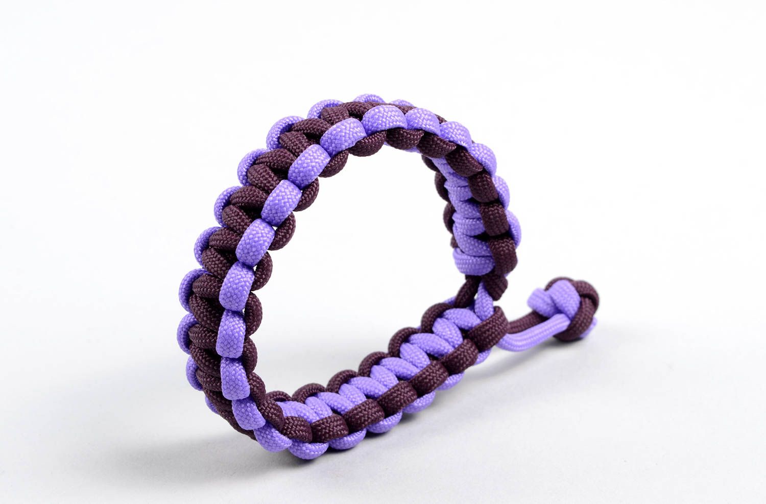 Bracelet paracorde Bijou fait de tons violets Accessoire femme homme cadeau photo 4