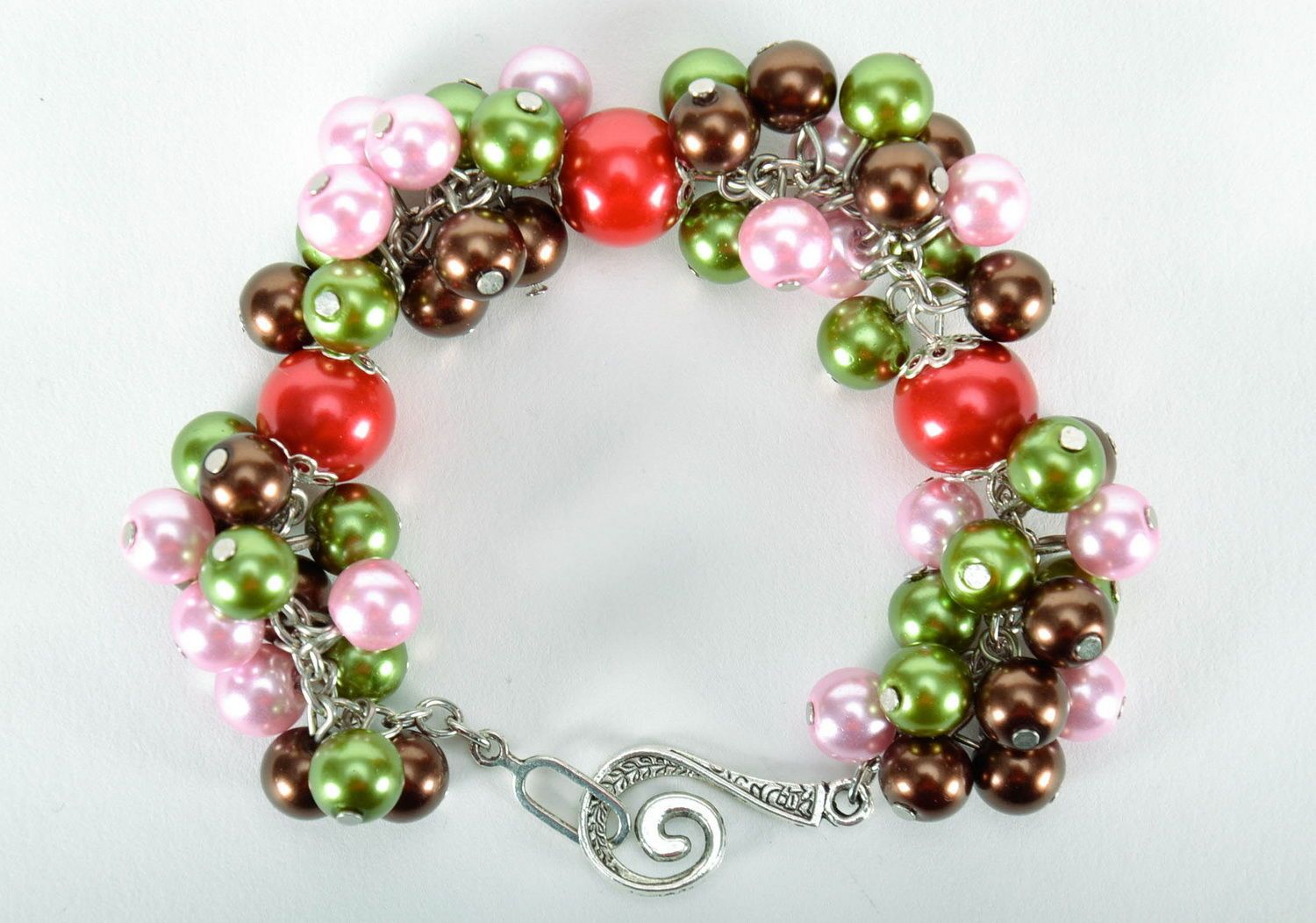 Bracelet fait main en perles multicolores photo 3