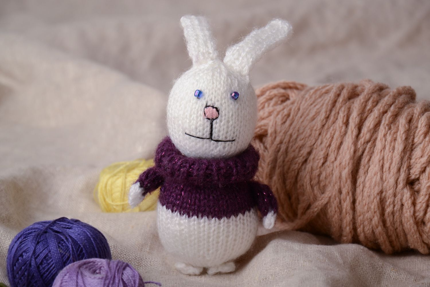 Handmade soft knitted toy photo 1