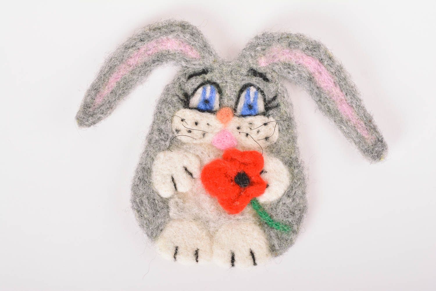 Magnet für Kühlschrank handmade Hase Stofftier Geschenkidee für Freundin foto 1