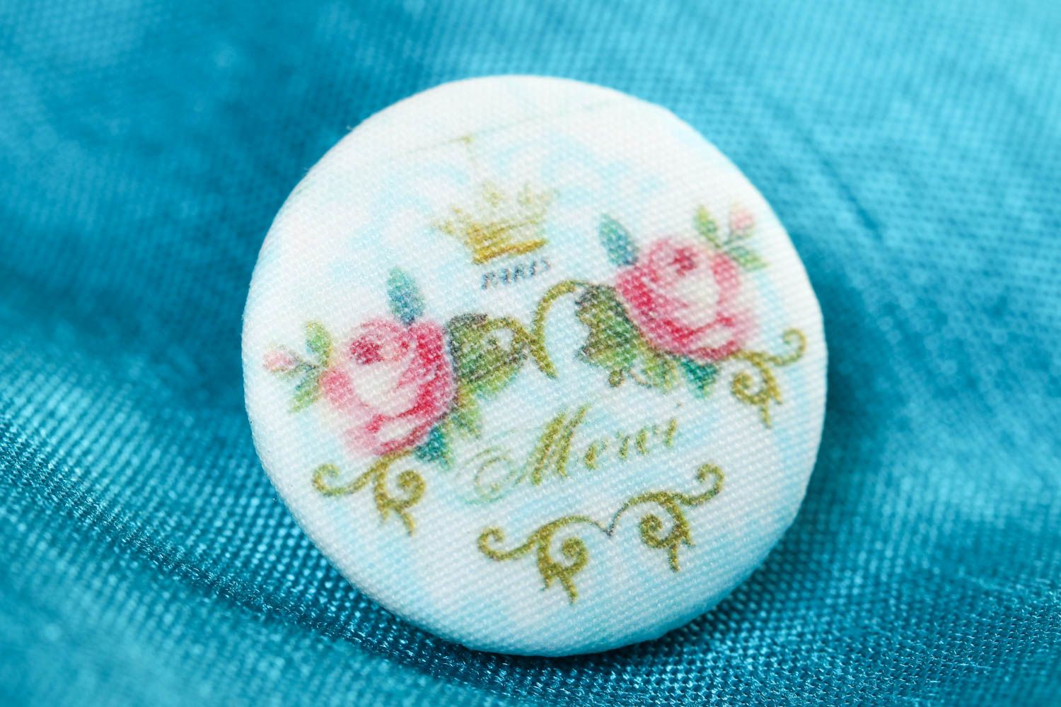 Красивая пуговица хэнд мэйд аксессуар для одежды фурнитура пуговица с розами фото 1