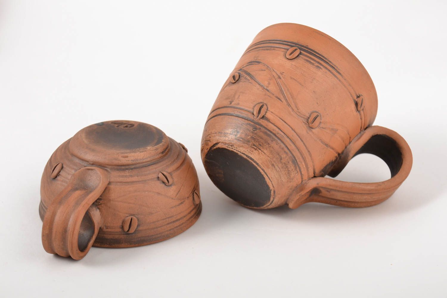 2 Stück handmade Keramik Geschirr Tee Tassen Küchen Zubehör originelle Geschenke foto 3