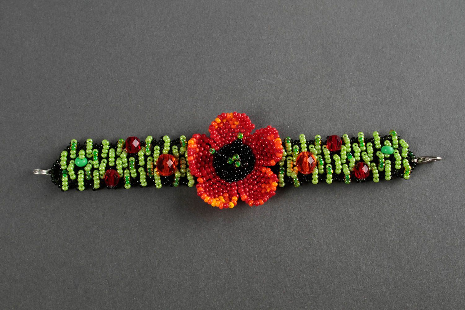 Blumen Armband handmade Designer Schmuck Rocailles Armband Frauen Accessoire foto 5