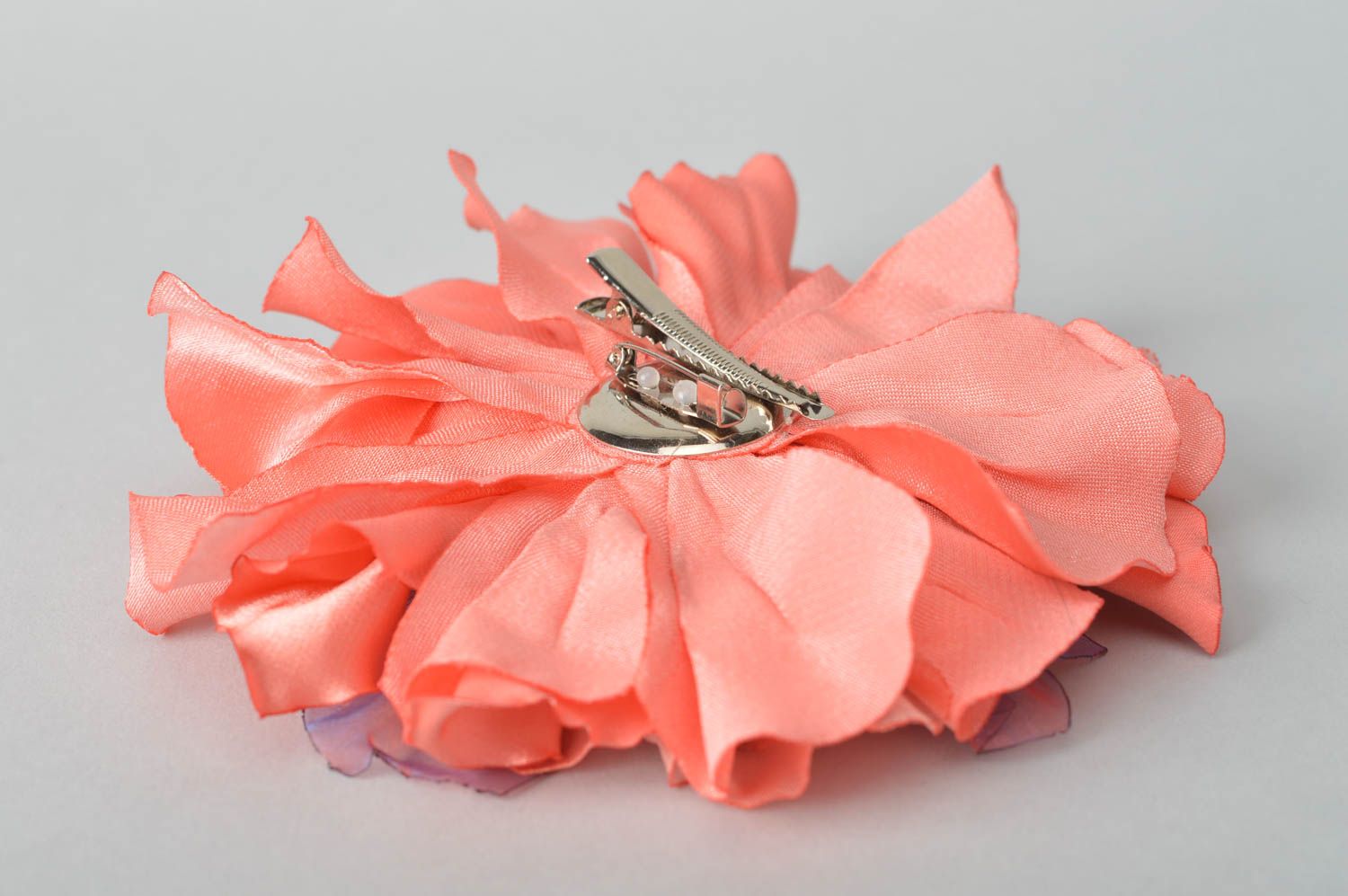 Unusual handmade flower barrette designer hair clip brooch jewelry gift ideas photo 5
