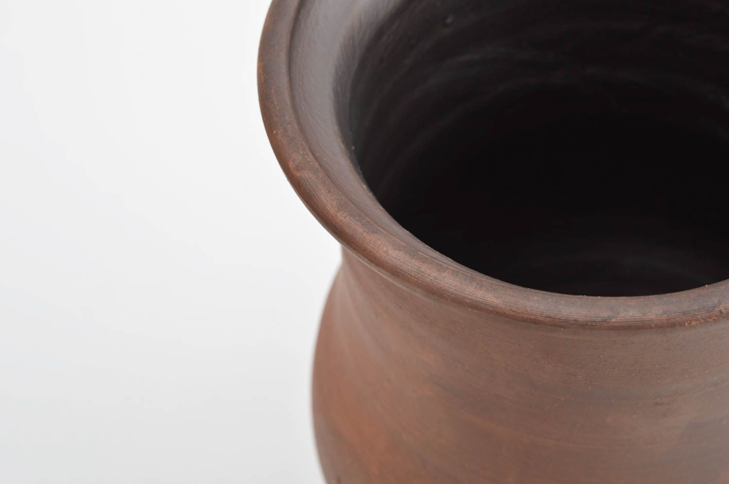 Cruche à l'eau Vaisselle céramique fait main avec couvercle Déco de table marron photo 4