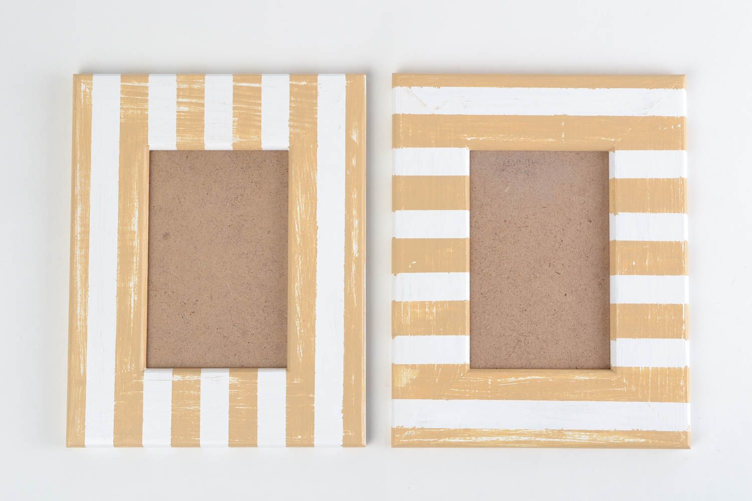 Рамки из дерева для фотографий набор из 2 штук прямоугольные светлые хэнд мейд фото 3