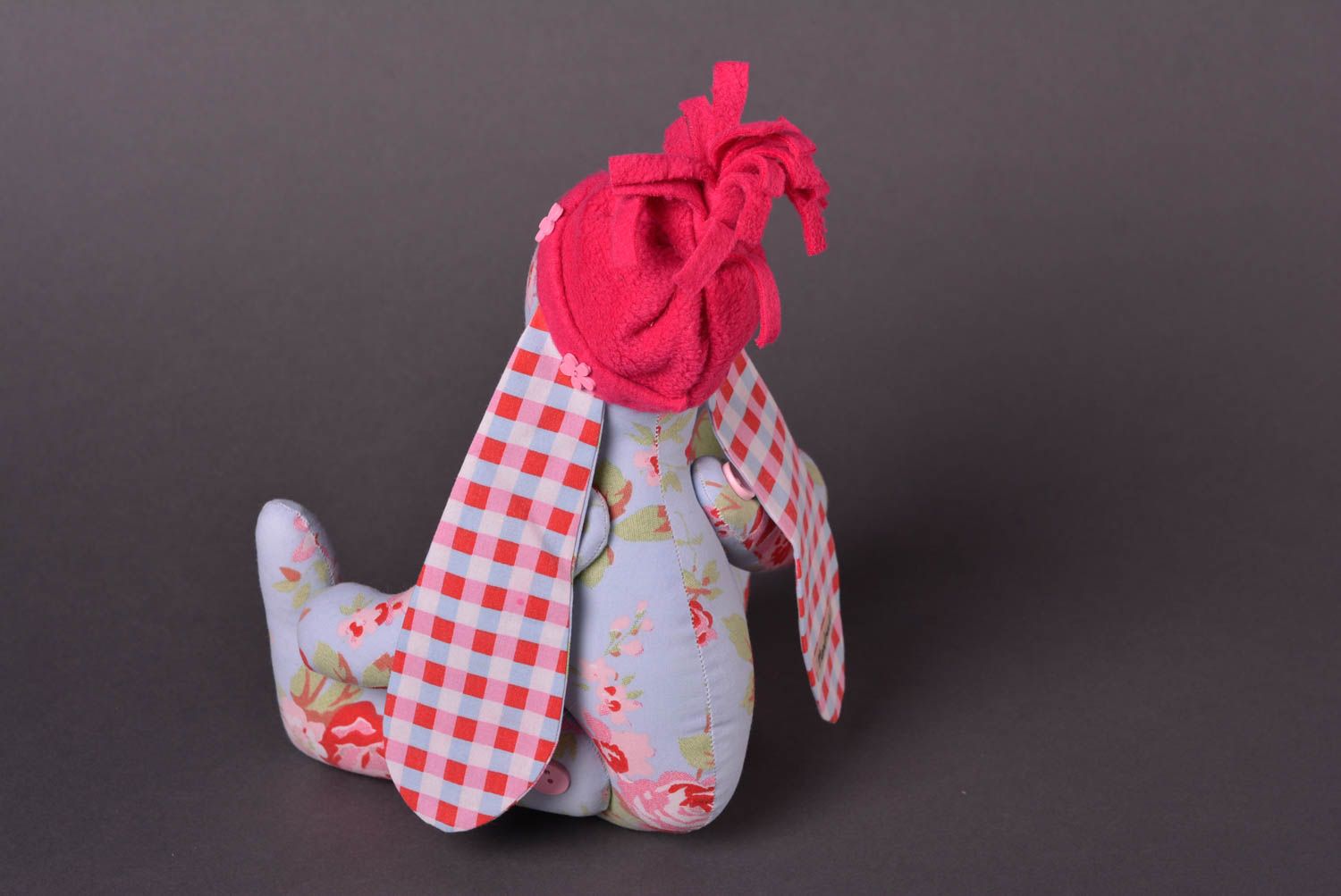 Stofftier Hase handmade Spielzeug aus Stoff Kuschel Tier Geburtstag Geschenk foto 4