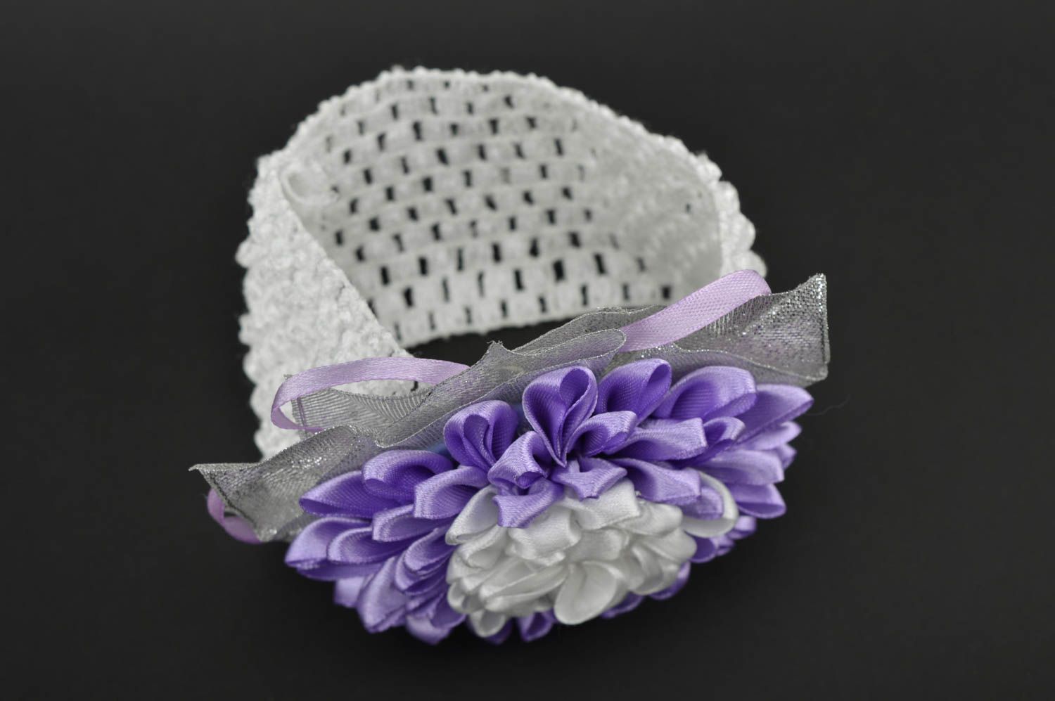 Handmade Haarband mit Blume Haar Accessoire Haarschmuck Blume für Mädchen foto 5