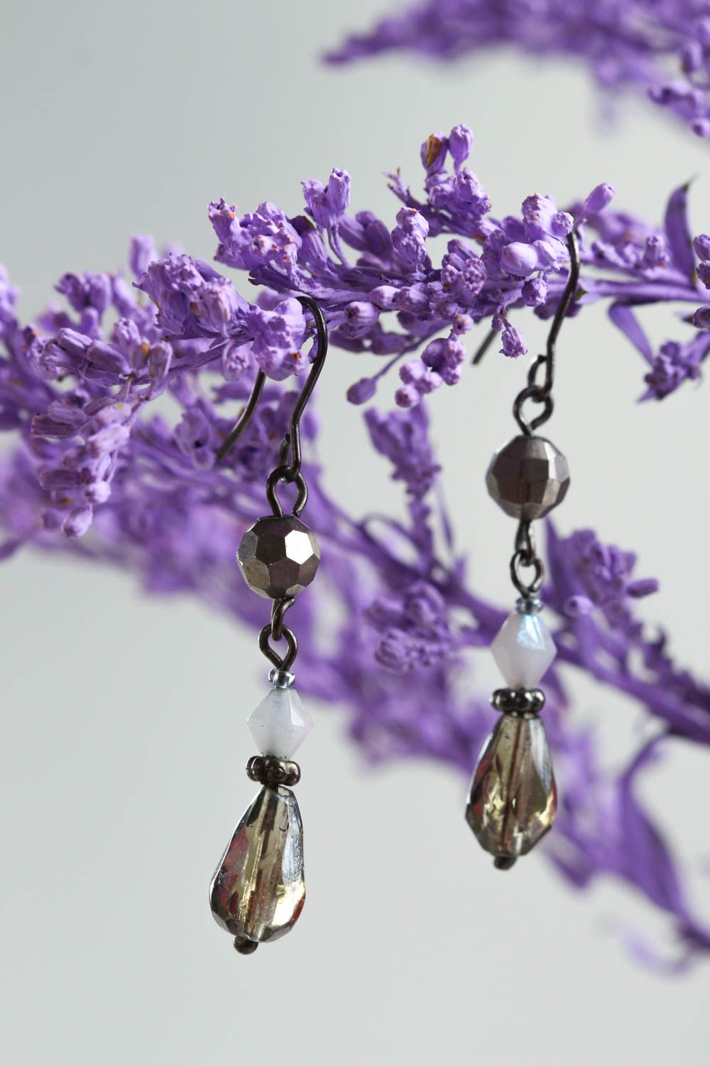 Beautiful handmade beaded earrings long bead earrings design fashion trends photo 1
