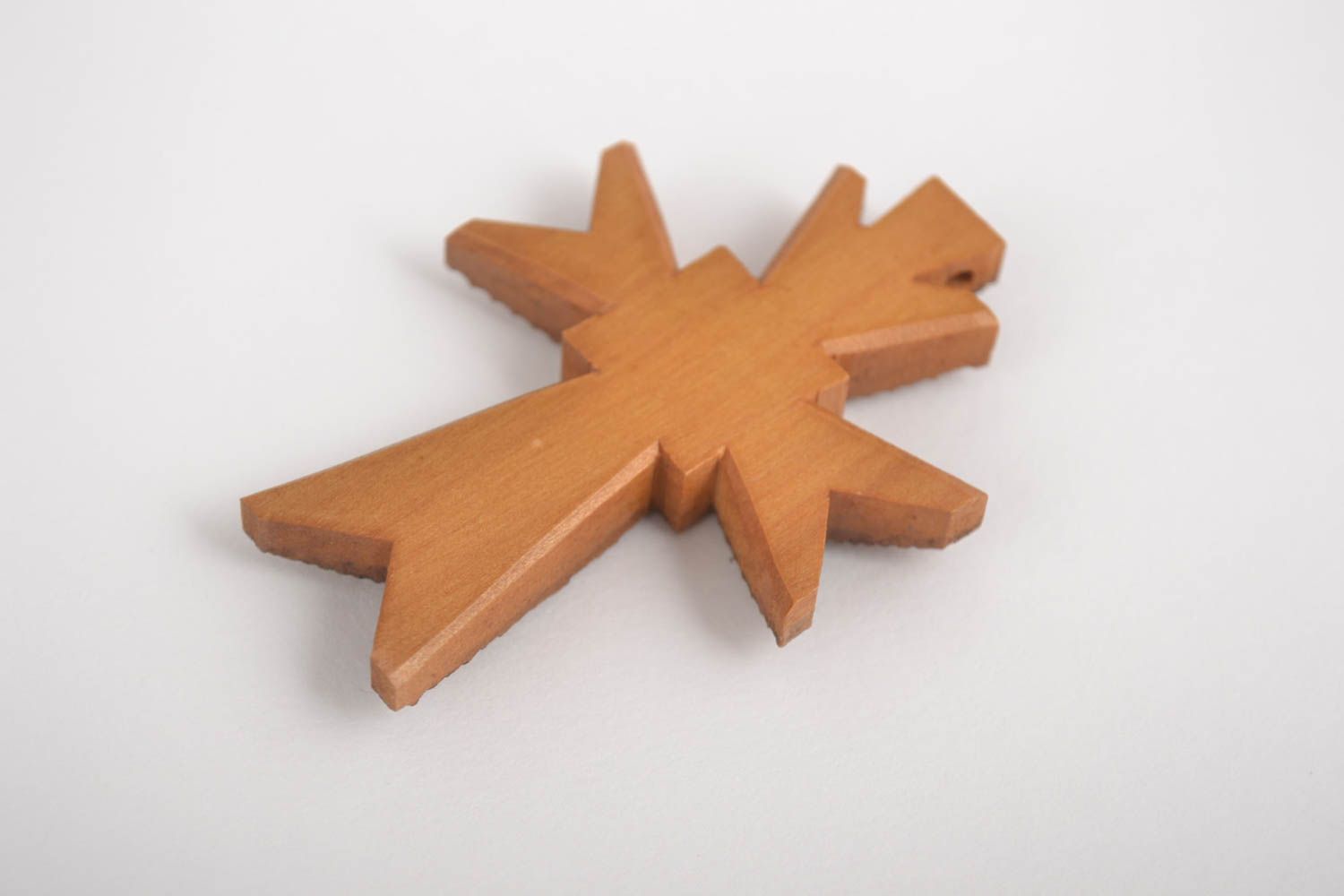Handmade Kreuz aus Holz Schmuck Kettenanhänger Holzkreuz Anhänger originell foto 5