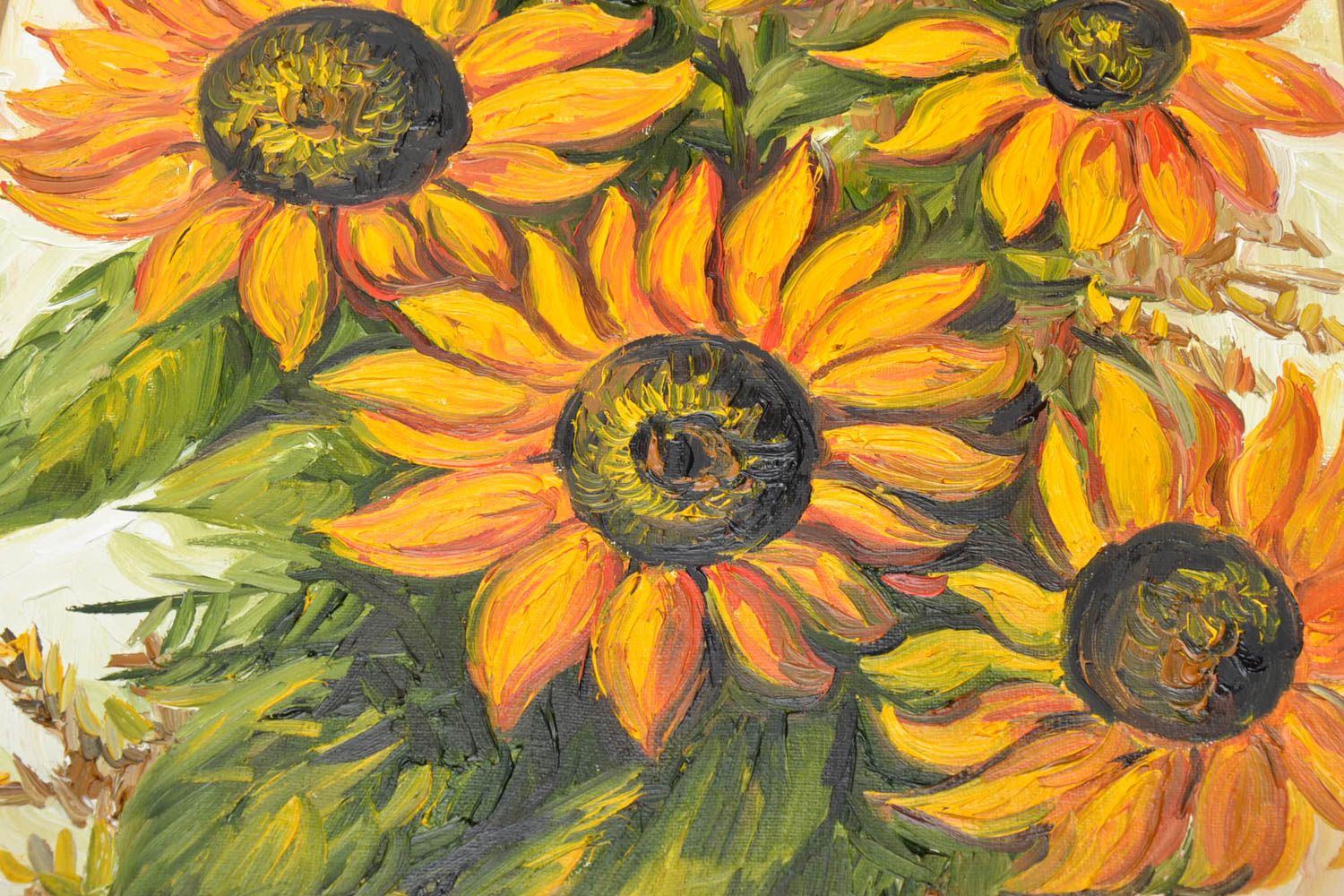 Gemälde Stillleben Sonnenblumen foto 3