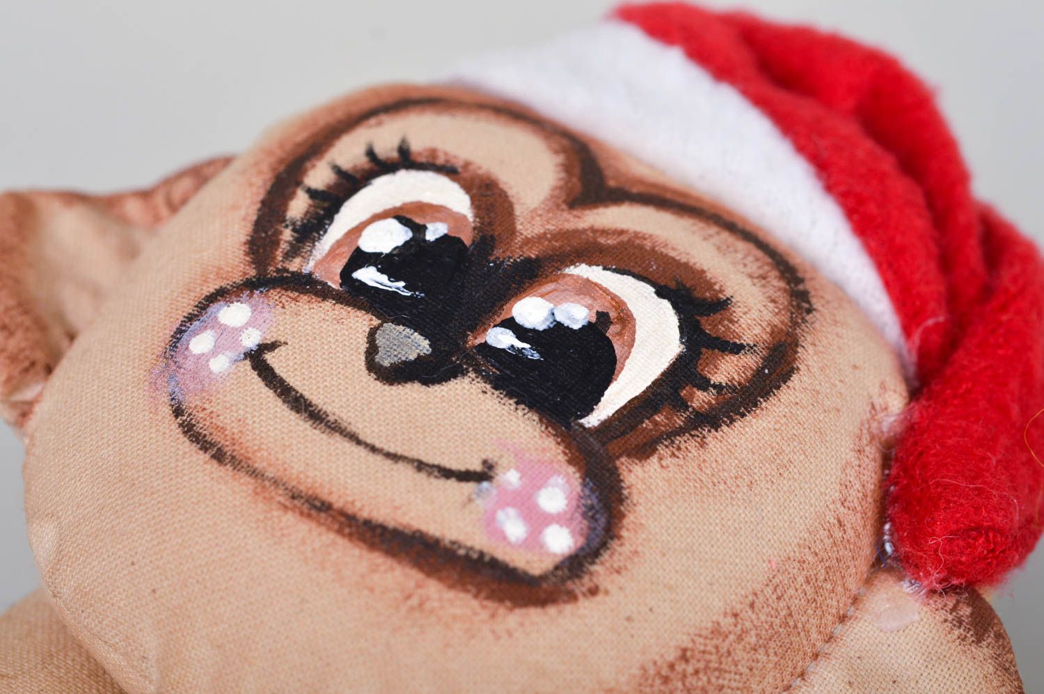 Mono de peluche divertido hecho a mano juguete infantil peluche navideño  foto 3