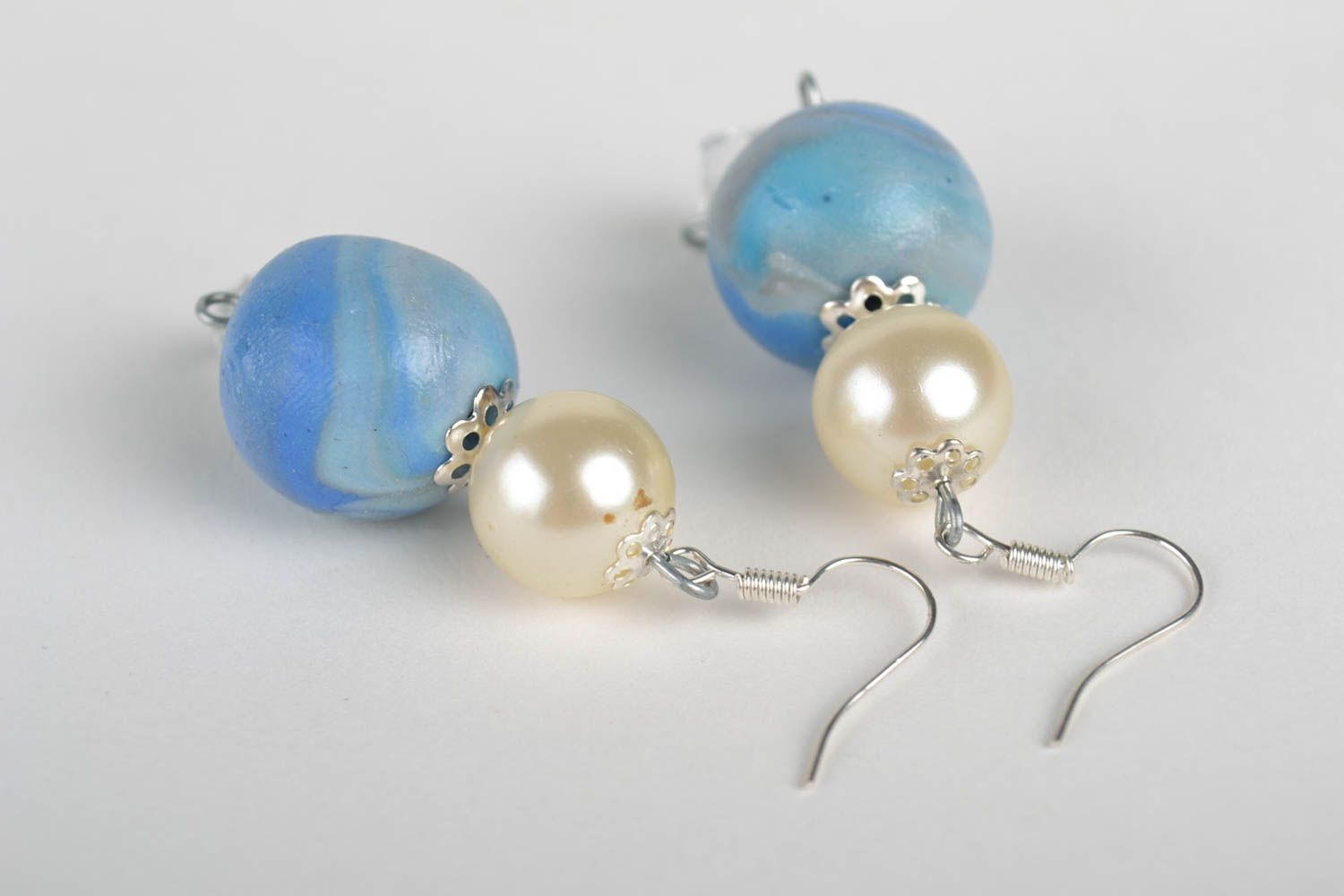 Dangling earrings polymer clay handcrafted jewelry fashion accessories photo 3