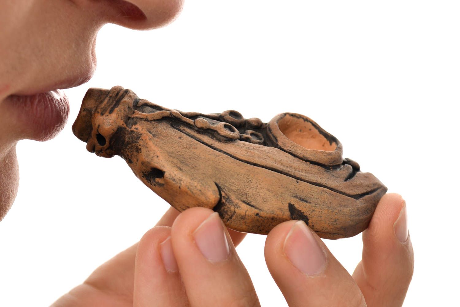 Keramik Handarbeit kleine Tabakpfeife Geschenk für Männer Pfeife zum Rauchen  foto 1
