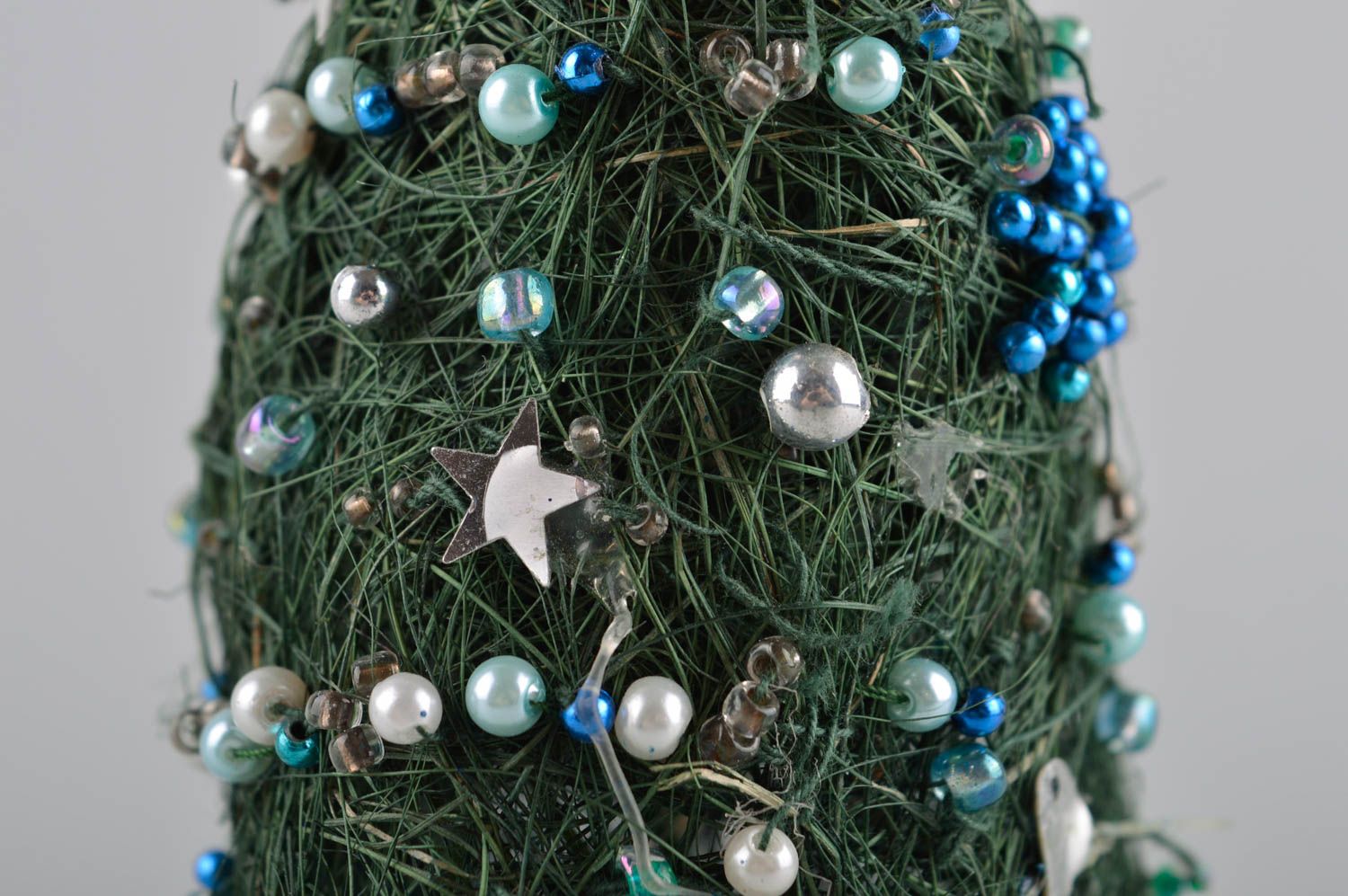 Handmade Christmas decor artificial Christmas tree beaded topiary for decor only photo 4