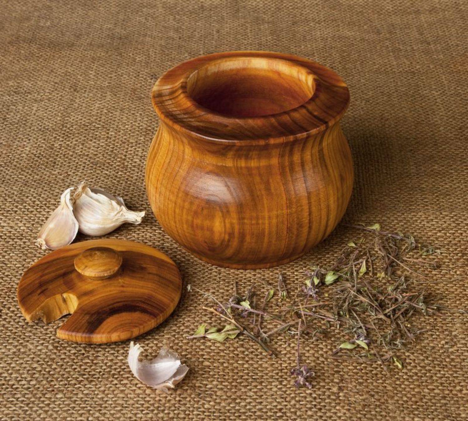 Wooden pot for spices photo 1