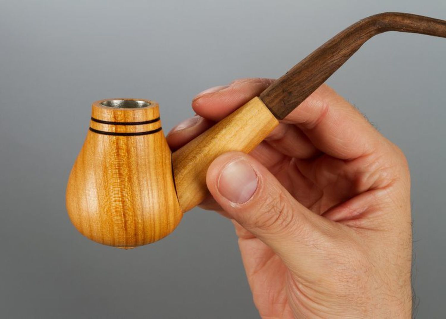 Wooden smoking pipe decorative use only photo 3