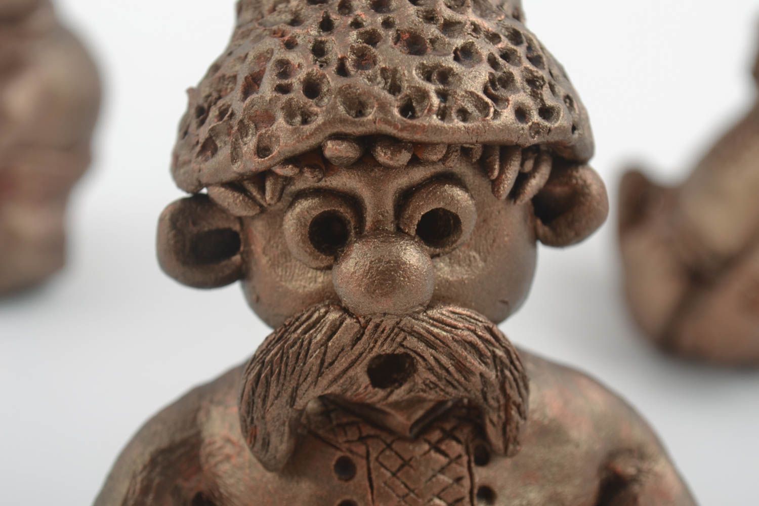 Statuette cosacchi in argilla fatte a mano figurine decorative in ceramica 
 foto 4