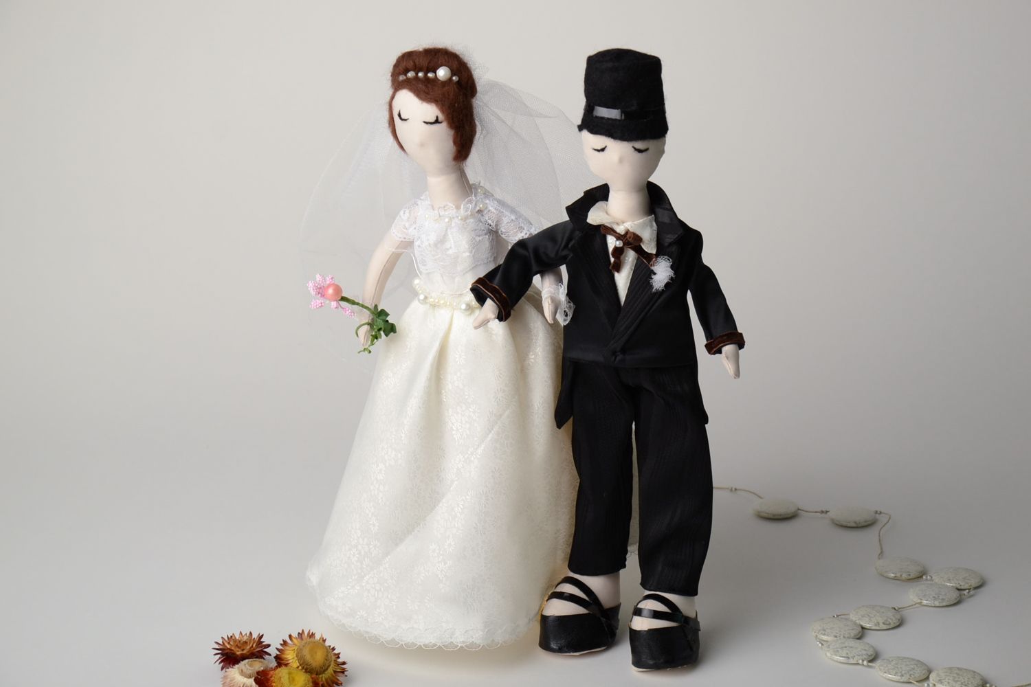 Мягкие куклы свадебные игрушки жених и невеста фото 1
