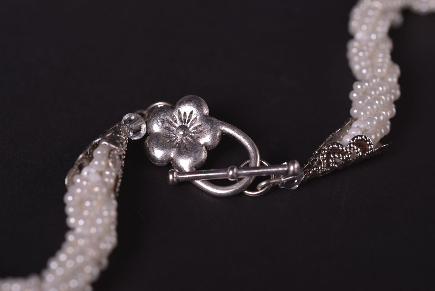 Handmade designer necklace unusual beaded necklace festive cute accessory photo 5